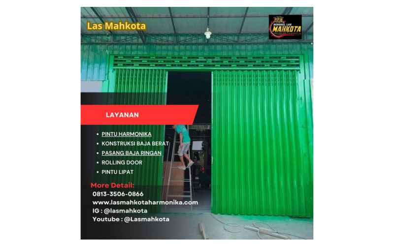 Tingkatkan Keamanan dan Gaya Properti dengan Pintu Harmonika dari Bengkel Las Mahkota Surabaya